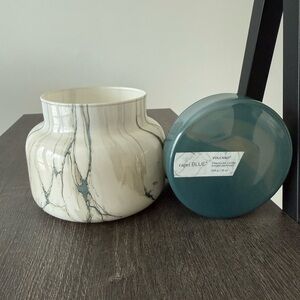 Capri Blue Volcano 19 oz Mod Marble Candle Teal Green Cream NWOT Unused